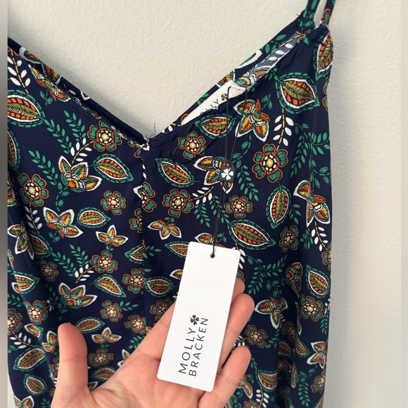 Hanky Hem Women’s Asymmetrical Dress by MOLLY BRACKEN NWT OverSize - Picture 5 of 9